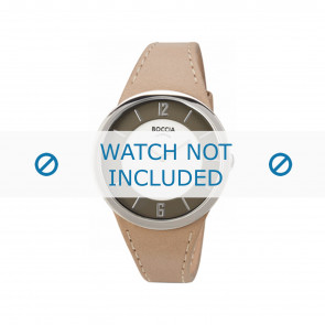 Bracelet de montre Boccia 3161-16 Cuir Beige 13mm